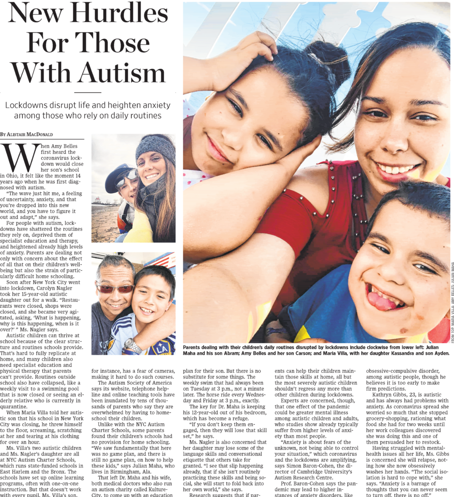 Wall Street Journal Article NYC Autism Charter School